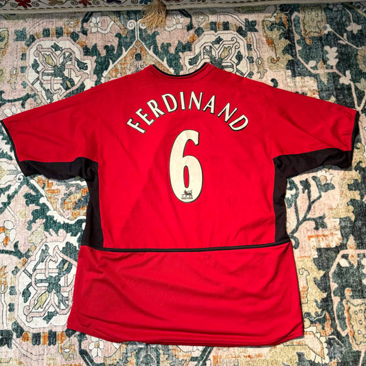 Manchester United 2002–04 Home Jersey – Ferdinand #6