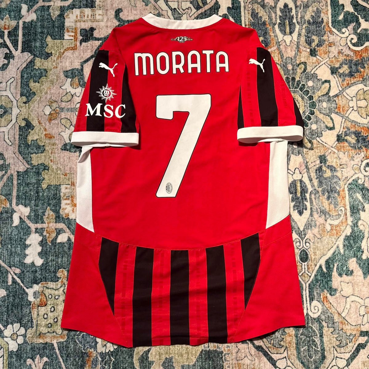 AC Milan 2024/25 Home Player Jersey Morata #7 – Size L