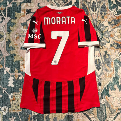 AC Milan 2024/25 Home Player Jersey Morata #7 – Size L